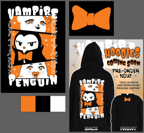 Hoodie Design (Vampire Penguin)